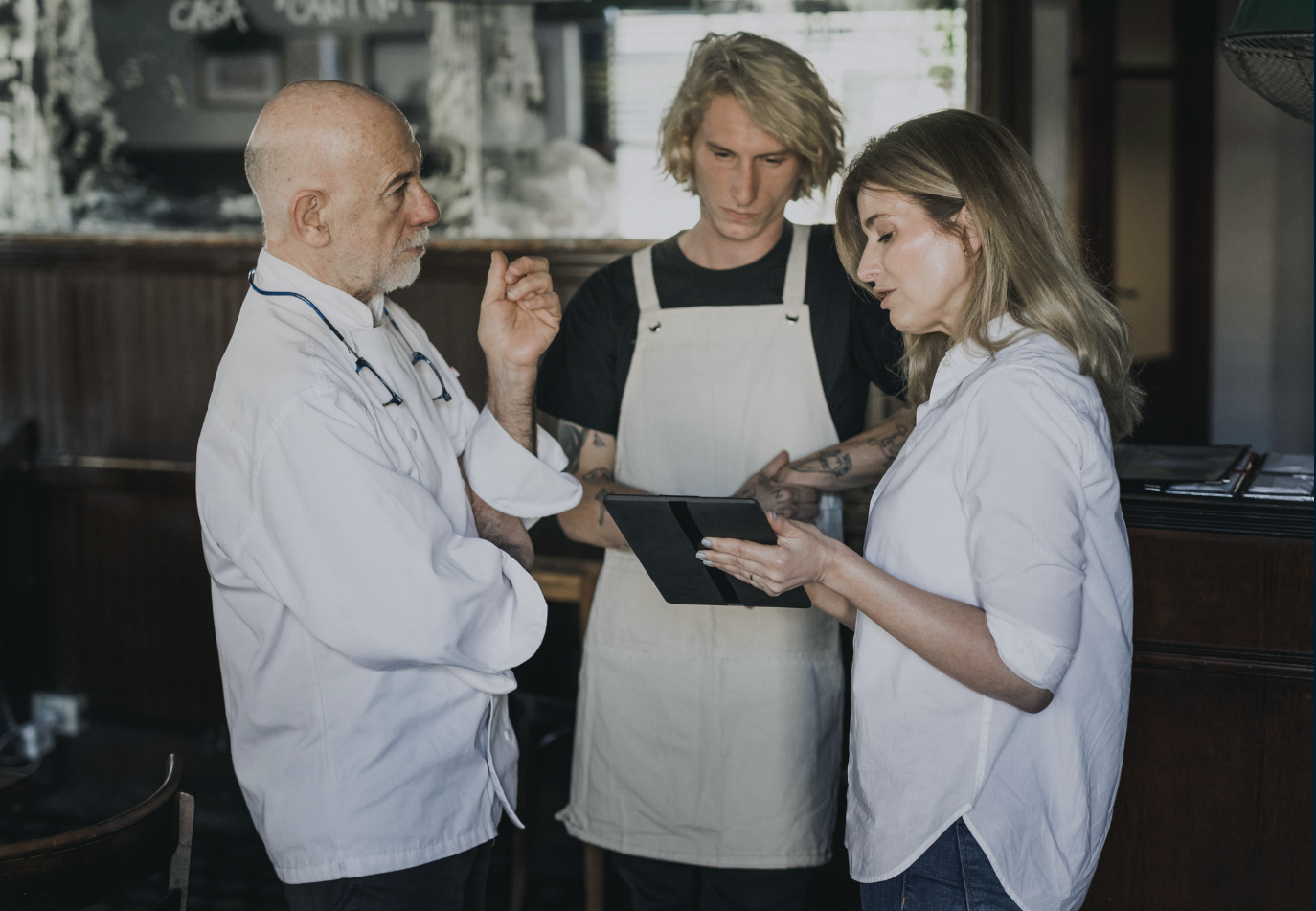 billede af italiensk restaurant medarbejdere